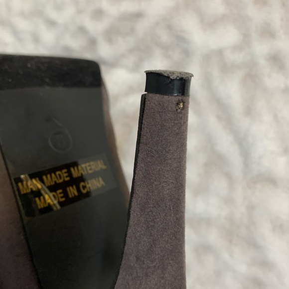 Refresh gray booties boots high heel grey ruffle - Picture 6 of 12